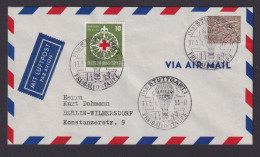 Ballon Flugpost Brief Air Mail Tolle Privatganzsache Bauten Mit 3 Schönen SST - Briefe U. Dokumente