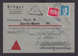 Berlin Deutsches Reich Drittes Reich Brief Nachnahme Ab Kröder Staatliche - Cartas & Documentos