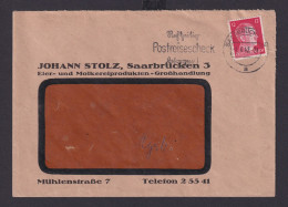 Saarbrücken Saarland Deutsches Reich Drittes Reich Brief Postsache SST - Storia Postale