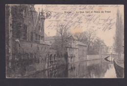 Ansichtskarte Bruges Brügge Belgien Palais Du France Fluss Brücke Feldpost - Cartas & Documentos