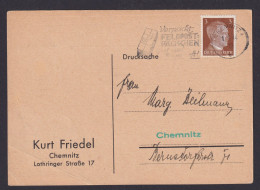 Chemnitz Sachsen Deutsches Reich Karte Postsache SST Verpackt Feldpost Päckchen - Covers & Documents