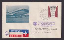 Flugpost Brief Air Mail Berlin AIR FRANCE Frankreich Frankfurt Paris Caravelle - Briefe U. Dokumente