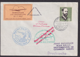 Flugpost Brief Air Mail Postsegelflug Zur Wasserkuppe Wegen Ungünstiger - Cartas & Documentos