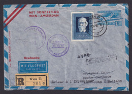 Flugpost Brief Air Mail Österreich Privatganzsache ZuF Sonderflug Wien Amsterdam - Lettres & Documents