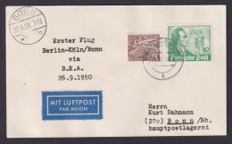 Flugpost Air Mail Berlin Guter Flugpost Brief Gute Frankatur Goethe + Bauten - Brieven En Documenten