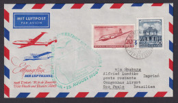 Flugpost Brief Air Mail Lufthansa Eröffnungsflug Inter. DDR Zuleitung Sao Paulo - Cartas & Documentos