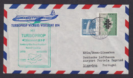 Flugpost Brief Air Mail MIF Bund Berlin Turboprop Vickers Viscount 814 Hamburg - Storia Postale