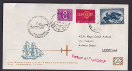 Flugpost Air Mail Brief Niederlande KLM Erstflug Amsterdan Casblanca Las Palmas - Poste Aérienne