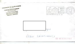 Lettre Flamme  Mulhouse Quartier Coteaux Thele Roue Echec Basket - Maschinenstempel (Werbestempel)