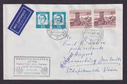 Briefmarken Flugpost Brief Air Mail Bund BRD LH 700 Lufthansa Frsankfurt - Covers & Documents