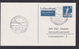 Flugpost Brief Air Mail Berlin Ganzsache Stadtbilder SST Köln VIII Segelflug - Storia Postale