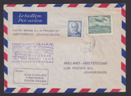 Flugpost Brief KLM Amsterdam Johannesburg Afrika Zuleitung Tschechoslowakei - Storia Postale