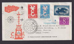 Nordpol Flugpost Brief Air Mail KLM Amsterdam Niederlande Erstflug Tokio Japan - Correo Aéreo