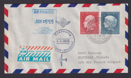 Flugpost Brief Air Mail Bund Wohlfahrt KLM Air France Destination Stuttgart - Cartas & Documentos