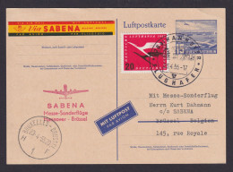 Flugpost Brief Air Mail Berlin Ganzsache + ZuF Bund Luftpost Lufthansa Hannover - Storia Postale