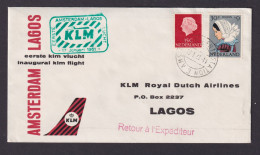 Flugpost Brief Air Mail KLM Niederlande Amsterdam Lagos Erstflug 16.1.1961 - Airmail