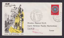 Flugpost Brief Air Mail KLM Amsterdam Niederlande Nach Tuinis Tunesien 16.4.1959 - Correo Aéreo