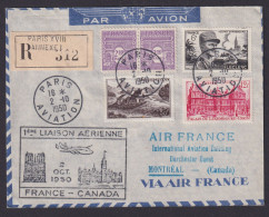 Flugpost Brief Air Mail Air France Paris Frankreich Montreal Kanada Einschreiben - Covers & Documents