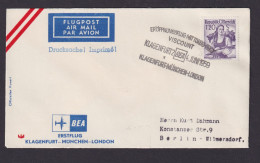Flugpost Brief Air Mail Österreich Trachten BEA Erstflug Klagenfurt München - Brieven En Documenten