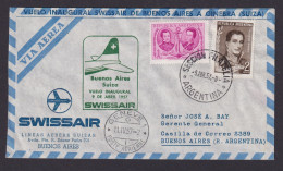 Flugpost Brief Air Mail Swissair Buenos Aires Argentinien Genf Schweiz - Brieven En Documenten