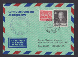 Flugpost Brief Air Mail Berlin MIF Bauten Männer Aerogramm 1. Flug Hamburg - Covers & Documents