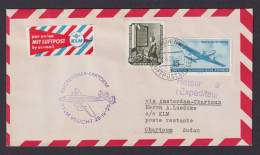 Flugpost Brief Air Mail KLM Niederlande Amsterdam Kartoem Sudan Afrika Inter. - Cartas & Documentos