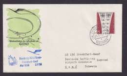 Flugpost Brief Air Mail Lufthansa Wiederaufnahme Des Flugverkehrs Mit Genf LH156 - Covers & Documents