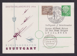 Flugpost Brief Air Mail Bund Privatganzsache Heuss + ZuF Berlin Bauten Lufthansa - Brieven En Documenten