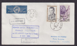 Flugpost Brief Air Mail Inter. Destination Frankreich Franz. Polynesien Papeete - Briefe U. Dokumente