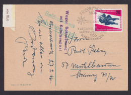 Briefmarken DDR Brief Befördert Mit Schlittenpost L2 Wegen Schneemangel Mit - Cartas & Documentos