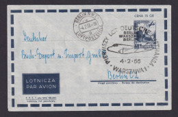 Flugpost Brief Air Mail Italien Ganzsache Aerogramm Lufthansa Warschau Berlin - Brieven En Documenten