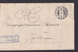 Deutsches Reich Brief Frei Laut Avers Nr. 21 Uslar Nach Göttingen 30.1.1912 - Cartas & Documentos