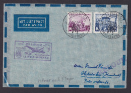 Flugpost Brief Air Mail DDR Messeflughafen Leipzig Mockau Nach Helsinki Finnland - Storia Postale