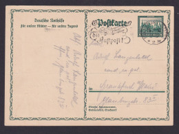 Deutsches Reich Nothilfe Ganzsache Für Unsere Mütter Für Unsere Jugend Frankfurt - Storia Postale