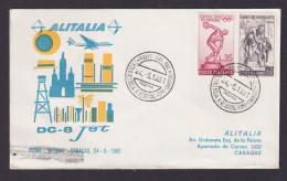 Flugpost Brief Air Mail Italien Alitalia DC 8 Jet Rom Mailand Caracas Venezuela - Gebraucht