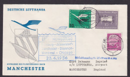 Flugpost Brief Air Mail Lufthansa Aufnahme Des Flugverkehrs Manchester - Covers & Documents