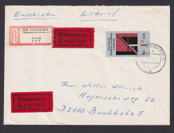 Briefmarken DDR Eilboten R Brief EF Leipziger Buchkunst Ausstellung Schönebeck - Cartas & Documentos
