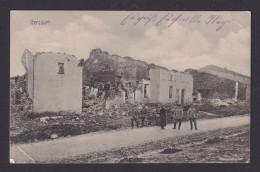 Ansichtskarte Feldpost Gercourt Frankreich Zerstörte Häuser Soldaten N. Lohmar - Other & Unclassified