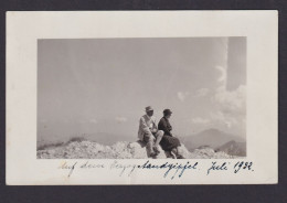 Privat Foto Ansichtskarte Bergsteigen Herzogstandgipfel Walchensee Nürnberg 1932 - Non Classés