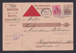 Briefmarken Perfin Lochung Nachnahme Deutsches Reich Brief MIF Germania Reklame - Storia Postale