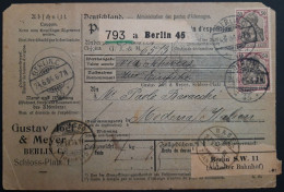 Deutsches Reich. 1904. Paketkarte Berlin-Modena. MiF Mi. Nr 75, 76 (2). - Lettres & Documents