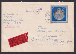 DDR Eilboten Brief EF 3043 Münzen Städtetaler Oberlungwitz Heilbronn Frankenbach - Storia Postale