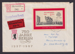 Briefmarken DDR Brief Einschreiben Eilboten EF Block 89 750 Jahre Berlin - Storia Postale