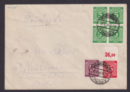 Briefmarken Besetzung Gemeinschaft Inter. Zehnfachfranktur Brief Viererblock + - Altri & Non Classificati