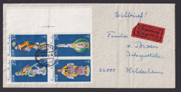 Gezähntes Leerfeld Briefmarken DDR Zusammendruck Eilboten Meissener Porzellan - Lettres & Documents