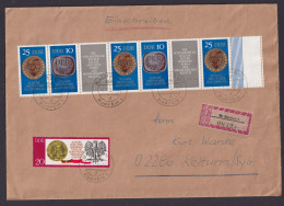 Briefmarken DDR Zusammendruck R Brief Rand 7erStreifen 1592-1593 Bautzen Budyšin - Covers & Documents