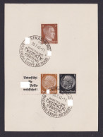 Besetzung Elsaß Brief Zusammendruck Hindenburg Inter. Stempel Straßburg - Covers & Documents