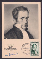 Briefmarken Frankreich 954 Rne Laennec Arzt Medizin Stetoskop Erfinder - Cartas & Documentos