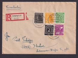 Briefmarken All. Besetzung Gemeinschaft R Brief MIF Leipzig Itzehoe 30.6.1947 - Altri & Non Classificati