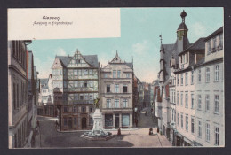 Ansichtskarte Giessen Hessen Marktplatz Kriegerdenkmal Fachwerkhaus - Altri & Non Classificati